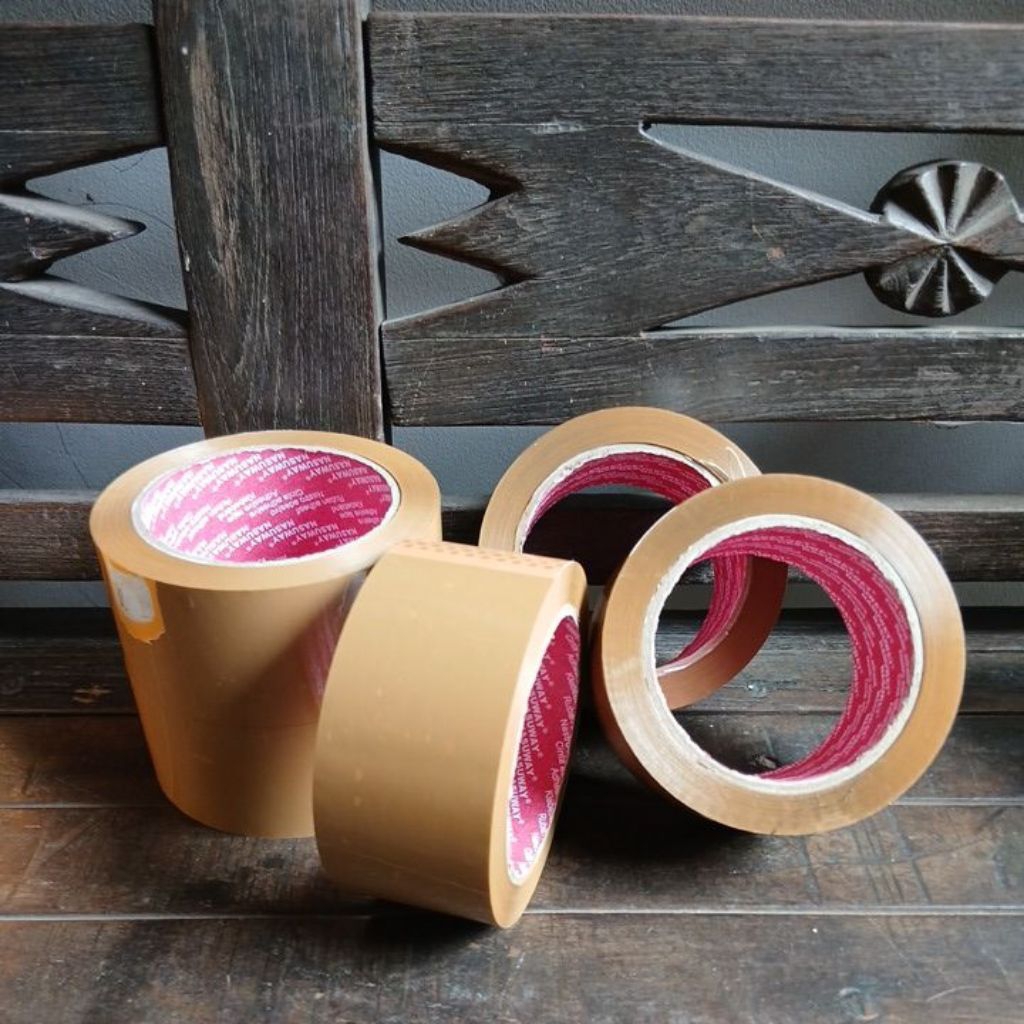 

LAKBAN COKLAT 100yard lakban tebal