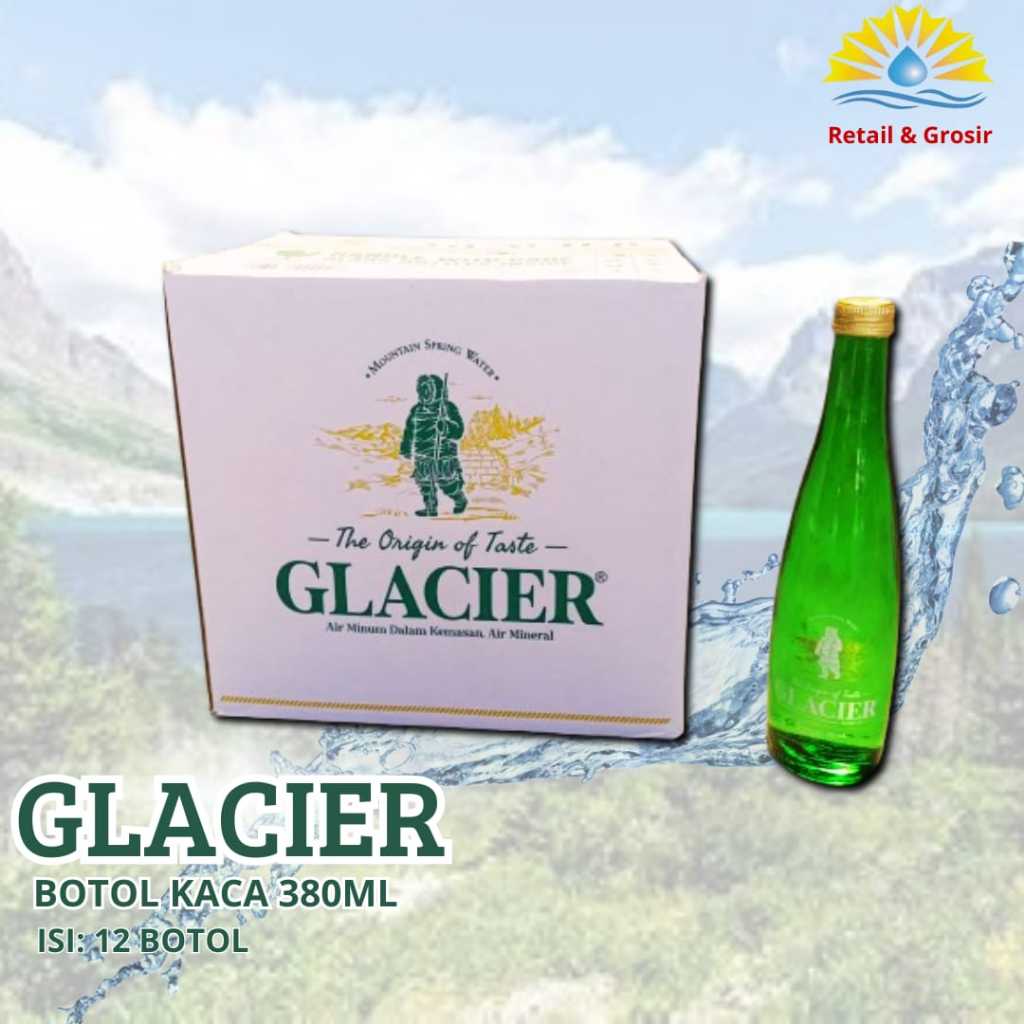 

Glacier - Natural Mineral Mountain Spring Water - Air Mineral Pegunungan Alami - 380ml