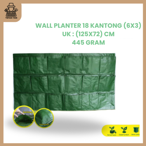 Wall Planter Bag 18 Kantong Pot Dinding Hijau Planter Bag Vertical / Vertical Garden