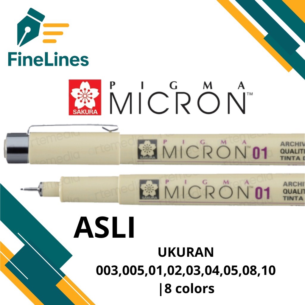 

FineLines Sakura Pigma Micron Drawing Pen 003 005 01 02 03 04 05 08 10 Fine Liner