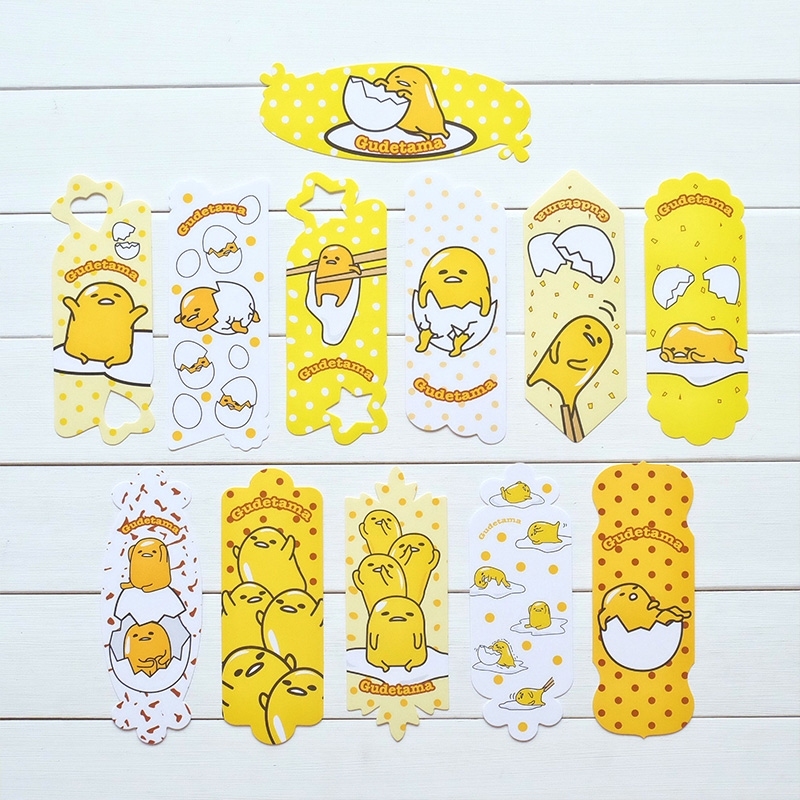 

Pembatas Buku 12 Pcs - Gudetama Paper Bookmark Set - Book Mark Kartun Anak Sekolah Alat Tulis ATK