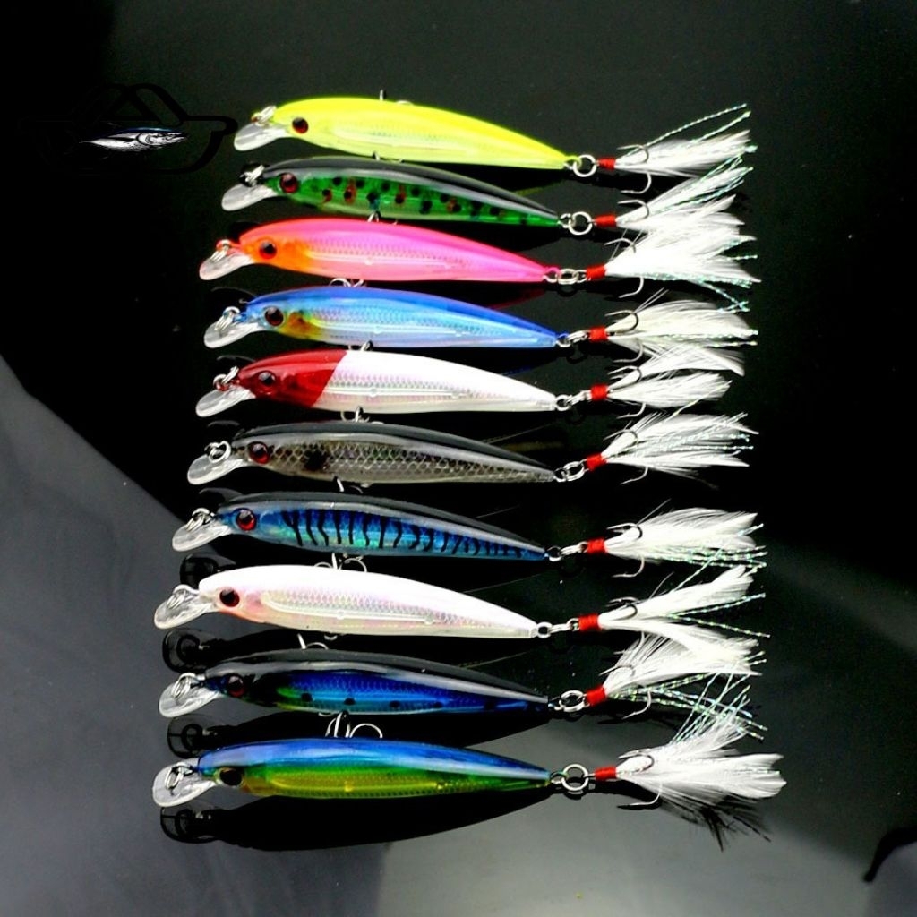 9cm 8g umpan pancing/umpan bentuk ikan minnow sinking