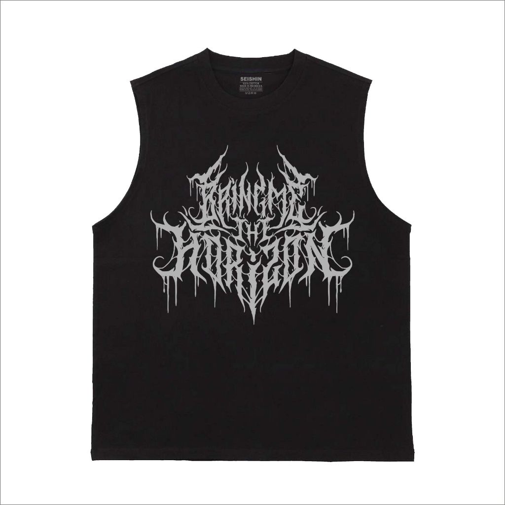 Seishin Tshirt Lekbong Bmth tulisan metal Kaos singlet Tanktop musik unisex Trendy Oblong Distro Kek