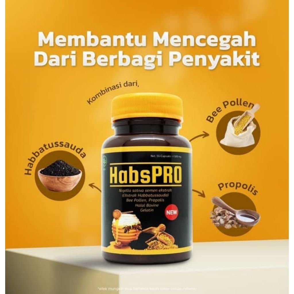 HabsPRO Suplemen Herbal Habbatussauda Original Sejuta Manfaat
