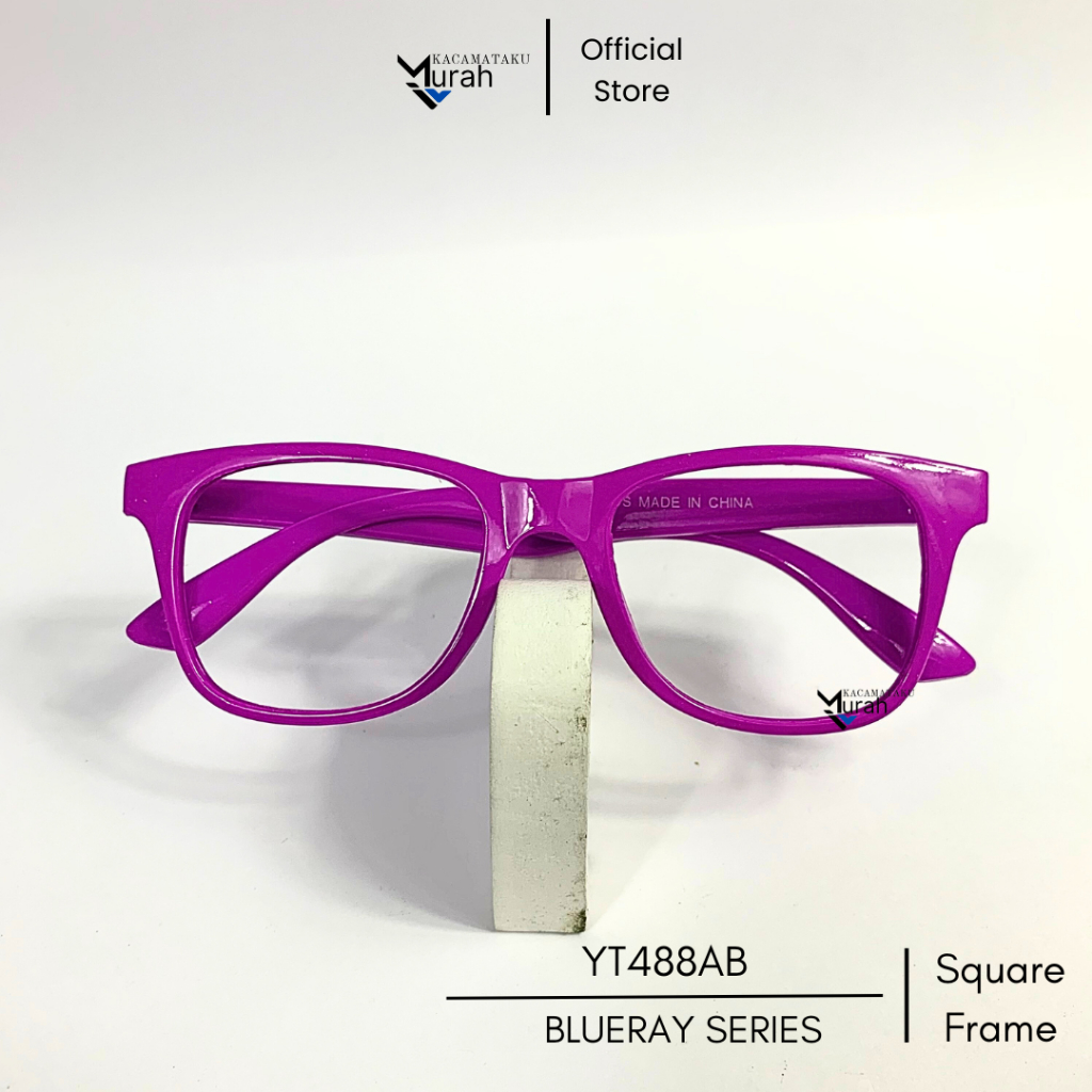 Kacamata Anak Blueray / Plastik / Ringan / Kecil / Pria Wanita /Kotak / YT488AB