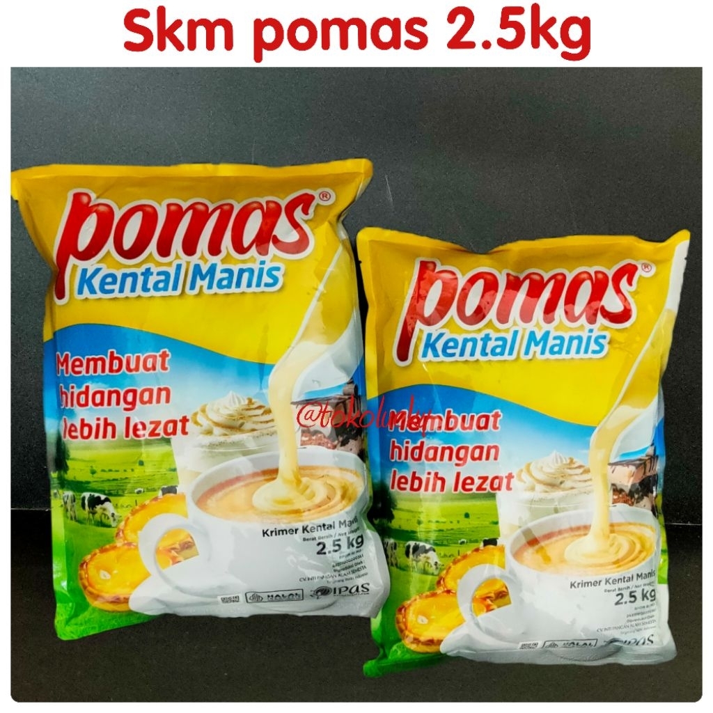 

Skm Pomas 2.5 Kg/susu kental manis pomas/skm/susu 2.5 kg