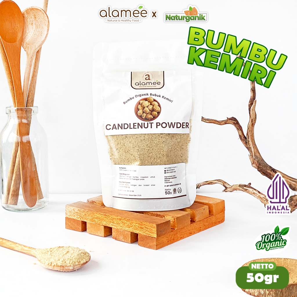 

ALAMEE Candlenut Powder Kemiri Bubuk Bumbu Dapur Organik Masak Murni Asli Seasoning 50 Gr Naturganik