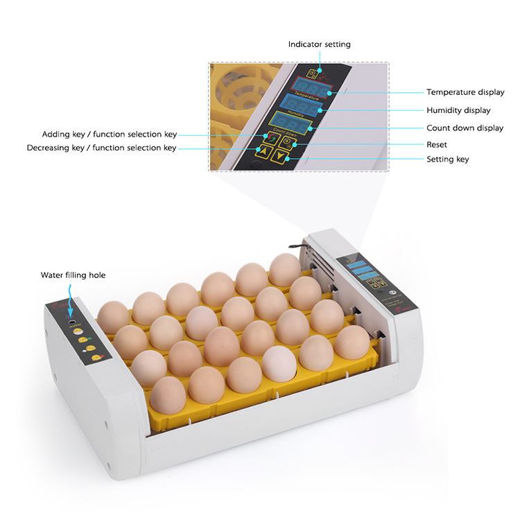 Inkubator penetas tetas telur ayam bebek 24 egg otomatis
