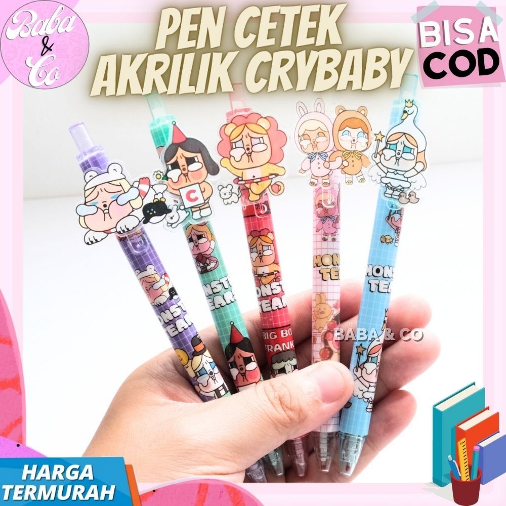 

PULPEN CRY BABY CRY AKRILIK PEN CETEK AKRILIK CRYBABY LUCU UNIK MURAH PULPEN MEKANIK BABYCRY IMUT GROSIR MURAH COD PEN
