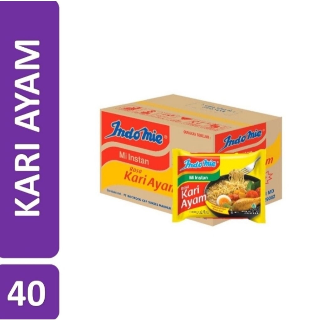 

Indomie Mi Instant Kari Ayam 1 Karton 40 Pcs