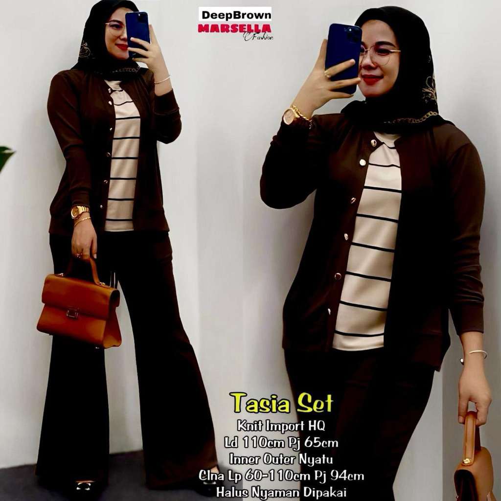 Tasia Set || Bahan Knit Import | Original Marsella