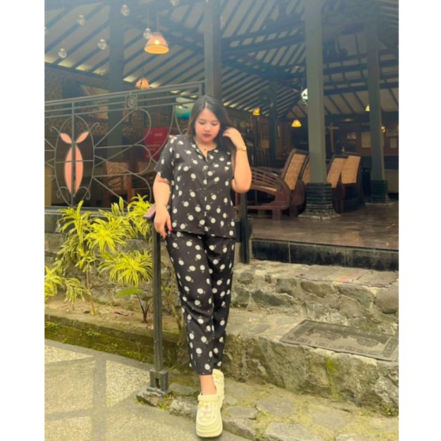 Setelan celana panjang atasan busui