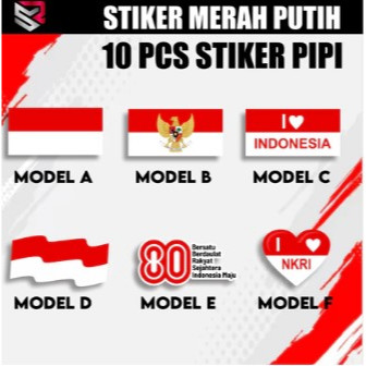 

Stiker Bendera Merah Putih | Stiker Indonesia | Stiker Pipi | Stiker 17 Agustusan isi 10 pcs