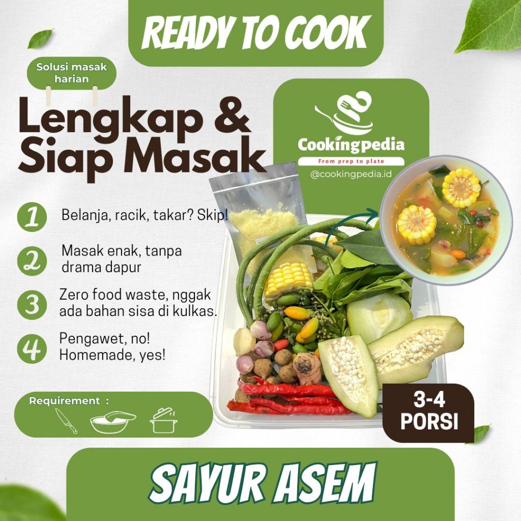 

[Cookingpedia] Paket Masak Sayur Asem I Paket Masak Bumbu Komplit I Sayur Pack I Higienis I Anti Ribet I Ready to Cook