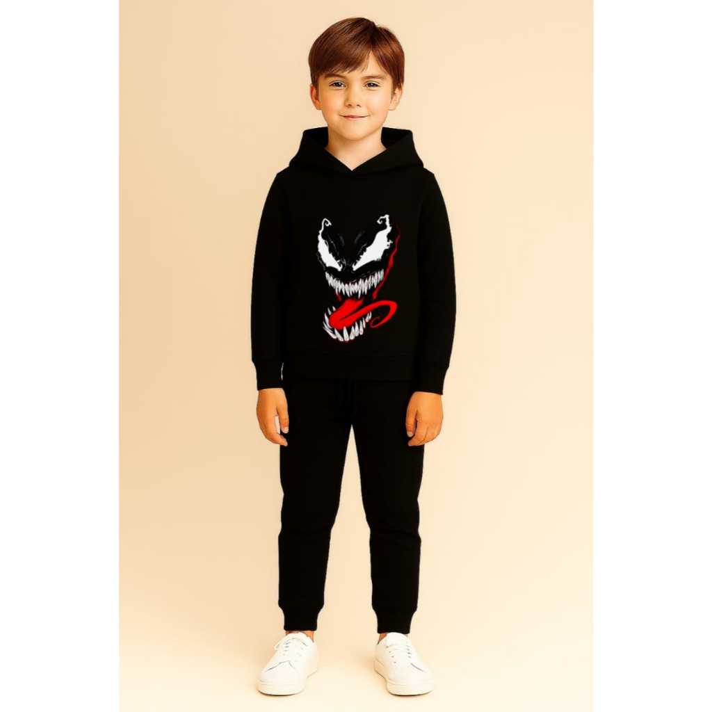 Setelan Hoodie Baju anak Venom