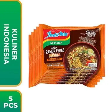 

INDOMIE RAWON PEDAS MERCON ISI 5 PCS