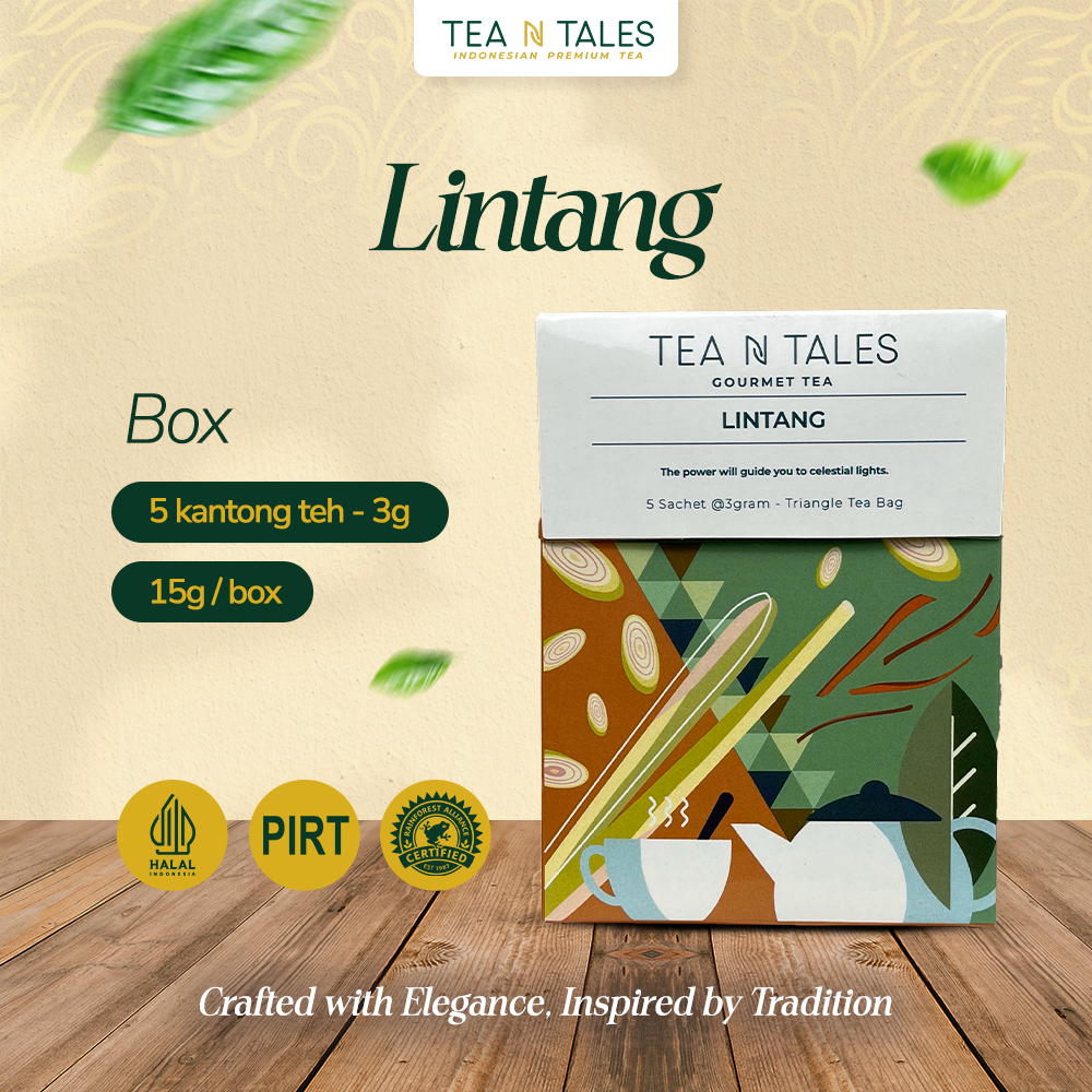 

TeaNTales Lintang White Tea - Premium Artisan Tea Rendah Kafein | 5 Triangle Tea Bags @3g