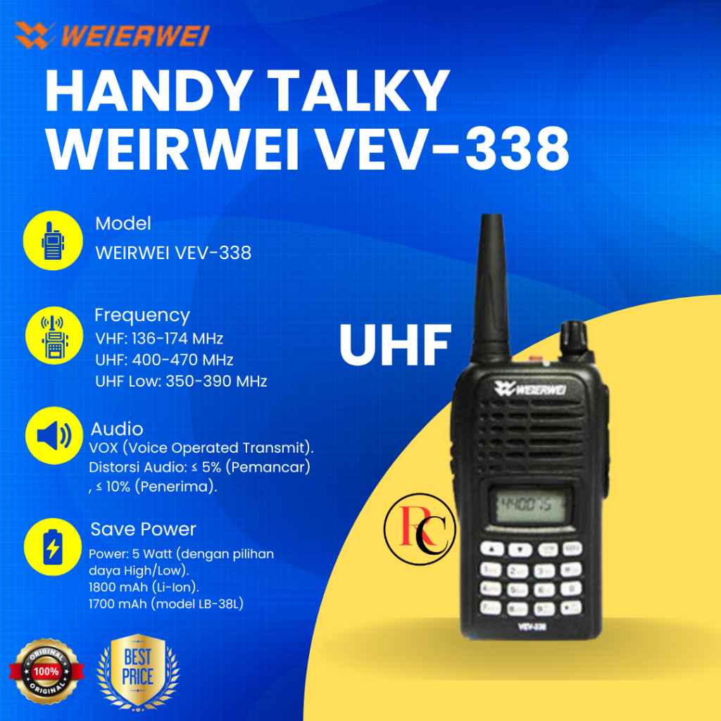 HANDY TALKY WEIRWEI VEV338 - HT WEIRWEI VEV 338 ORIGINAL