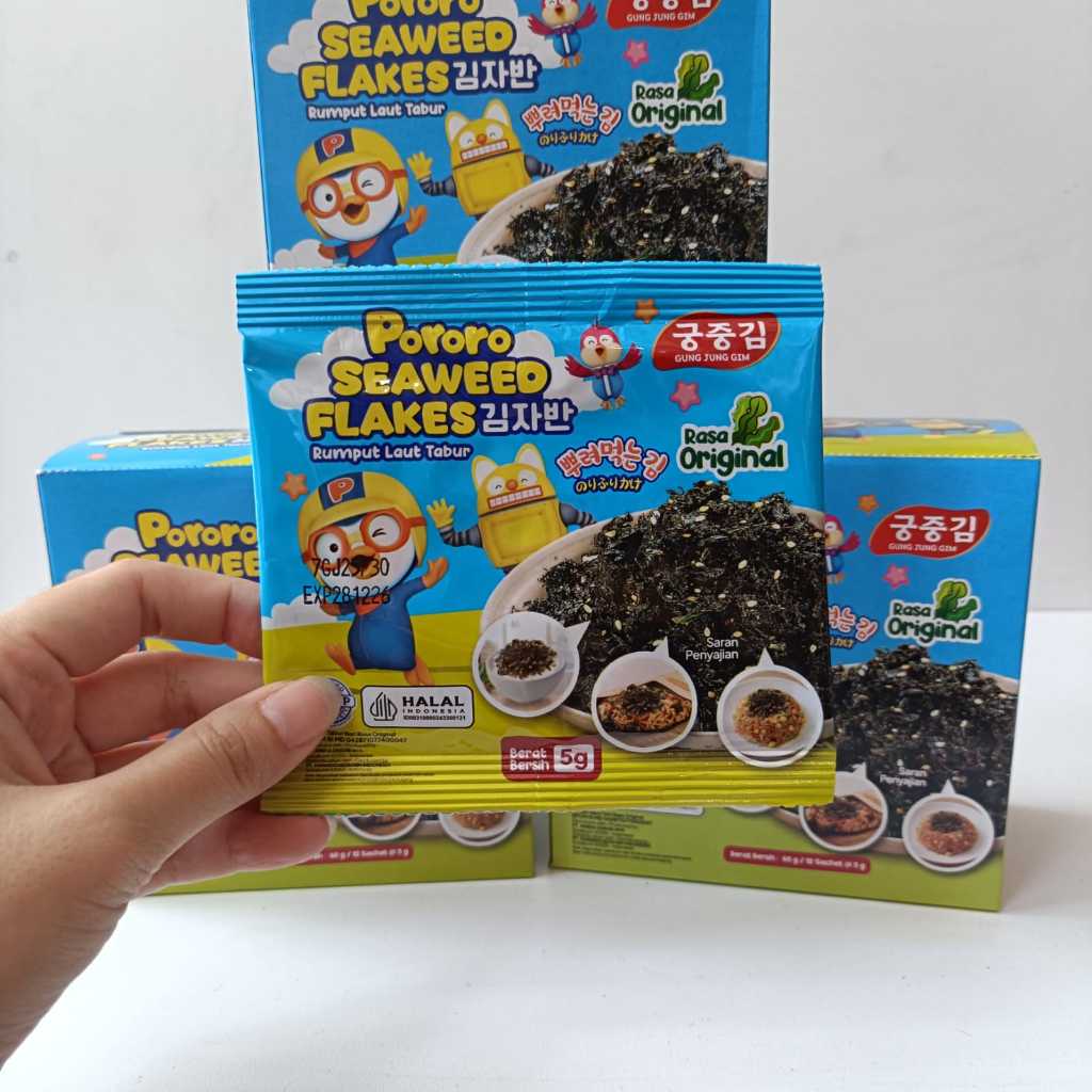 

NEW NORI PORORO FLAKES SEAWEED 1 BOX ISI 12 PCS