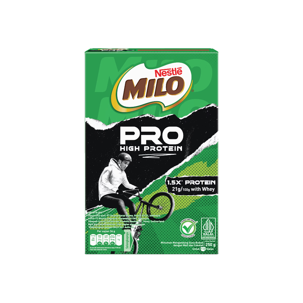 

MILO PROTEIN Susu Bubuk Cokelat 250g