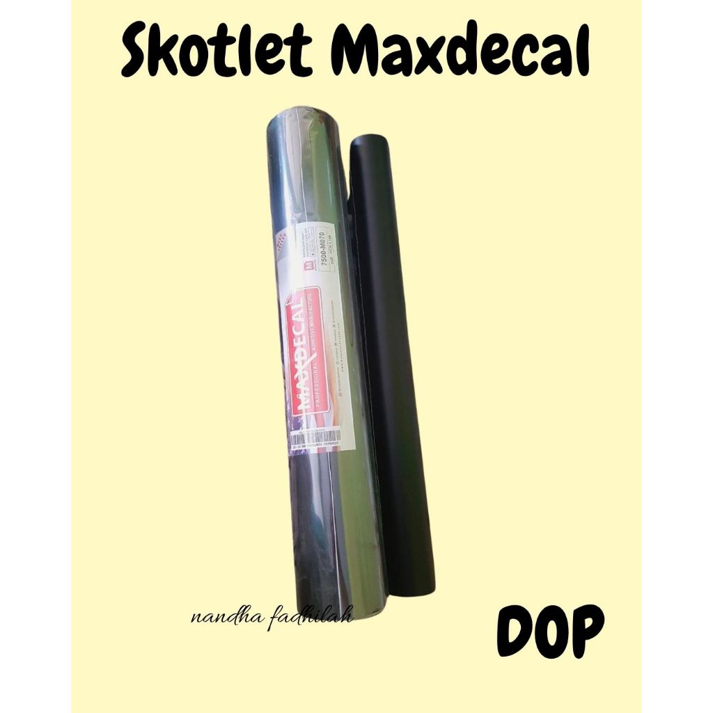 Sticker Skotlet Hitam Doff / Matt Maxdecal 7500 M070 1 Roll | (15 Meter) | Anti Air dan Tahan Lama