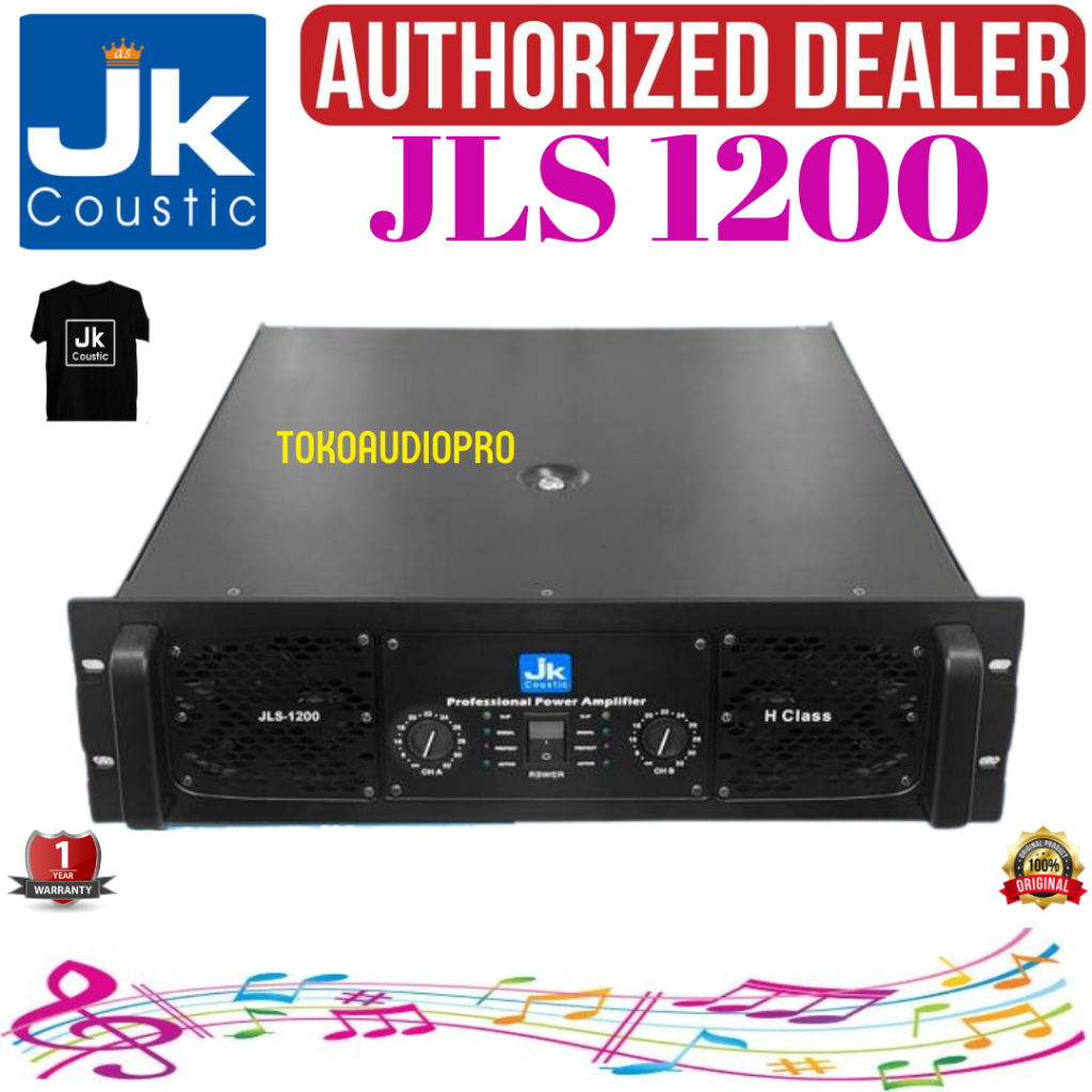 Jk Coustic JLS-1200 2 Channel Power Amplifier 2x1200 Watt JLS1200 jls1200