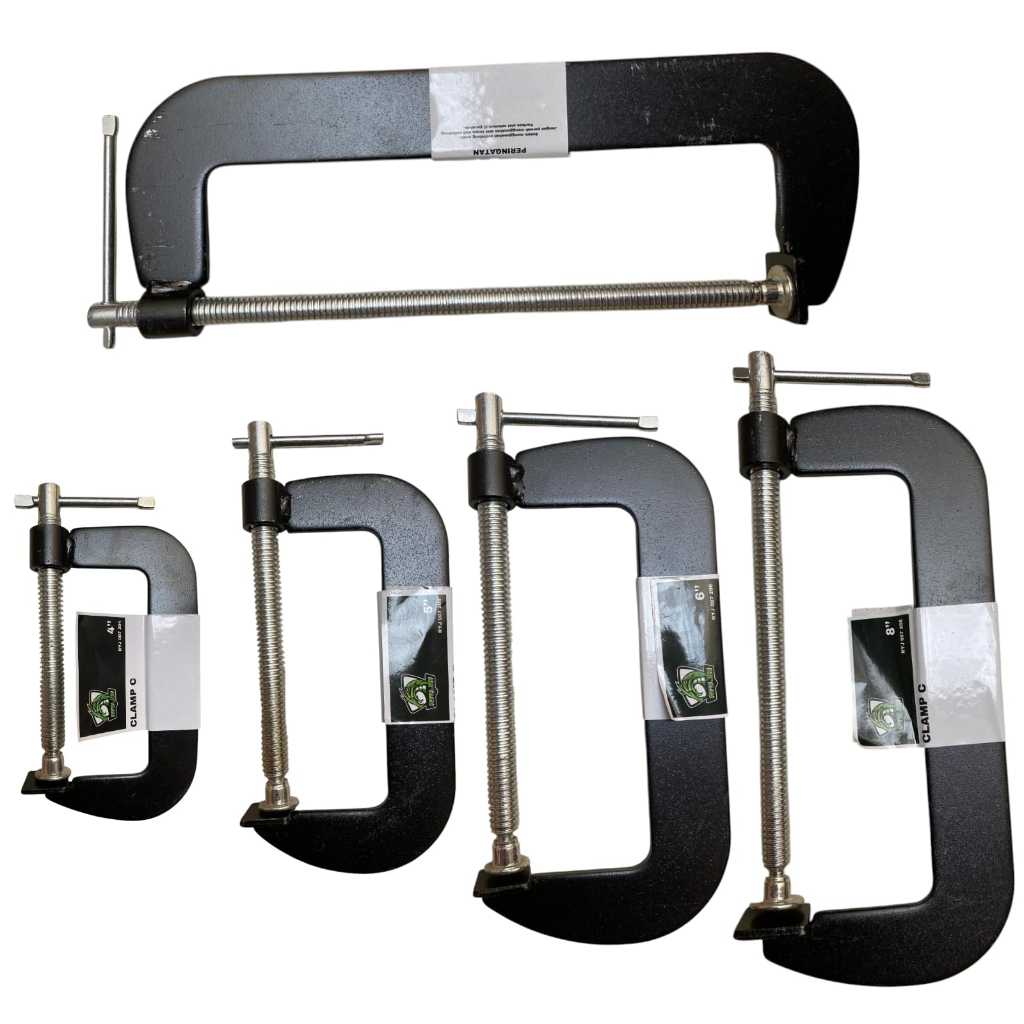 RYUJIN KLEM C 4 INCH 5 INCH 6 INCH 8 INCH  10 INCH CATOK KAYU CLAMP G ALAT JEPIT KAYU PENJEPIT BESI