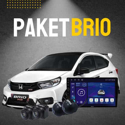 Paket Murah Audio Mobil Brio - Paket Mobil Brio - Paket Set Head Unit Android + Kamera 360 Mobil Bri