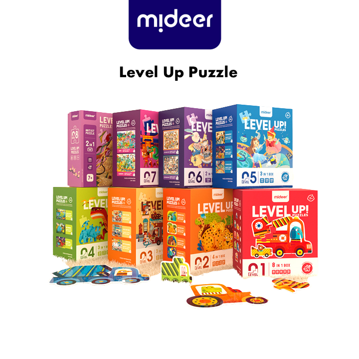 Mideer Level Up Puzzle Level 6 Level 7 Level 8 - Mainan Edukasi Anak