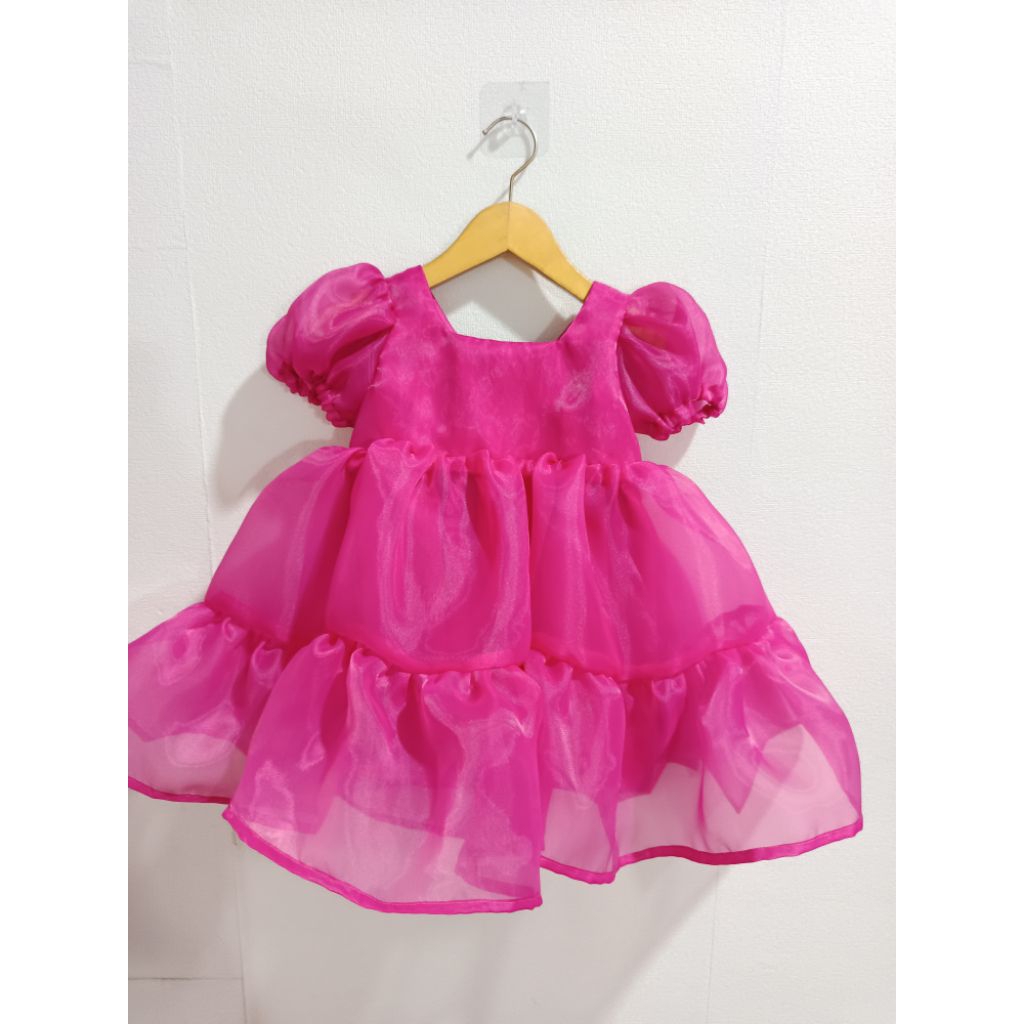 dress organza tingkat//dress organza ruffle