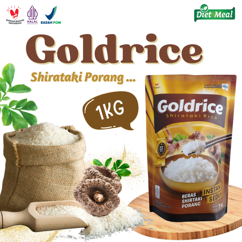 

GoldRice Beras Porang Kemasan 1Kg