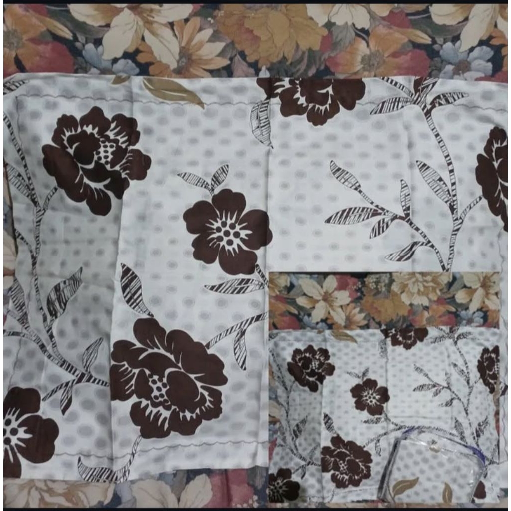Sprei Cantik | Brown Flowers Bed Sheets