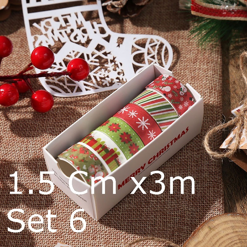 

Selotip Natal Isolasi Tape Christmas Fancy 1.5cm 1.3Cm Per rol +- 3 m 5 m 10 m