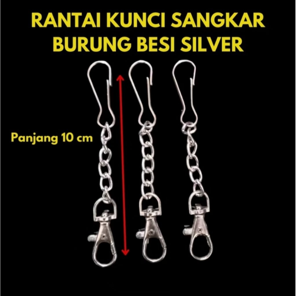 RANTAI KUNCI SANGKAR  BESI GEMBOK PINTU KANDANG BURUNG