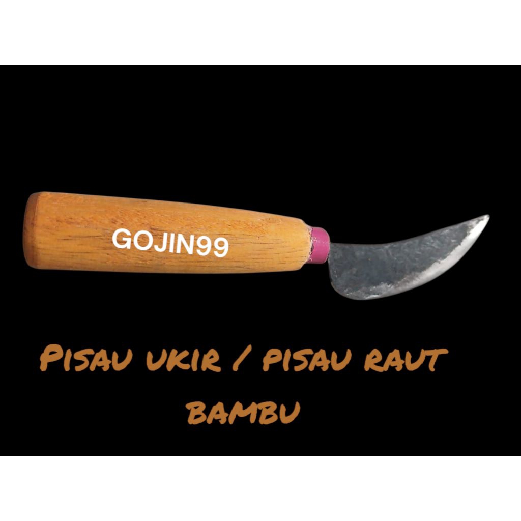 pisau ukir bambu pisau raut gagang kayu
