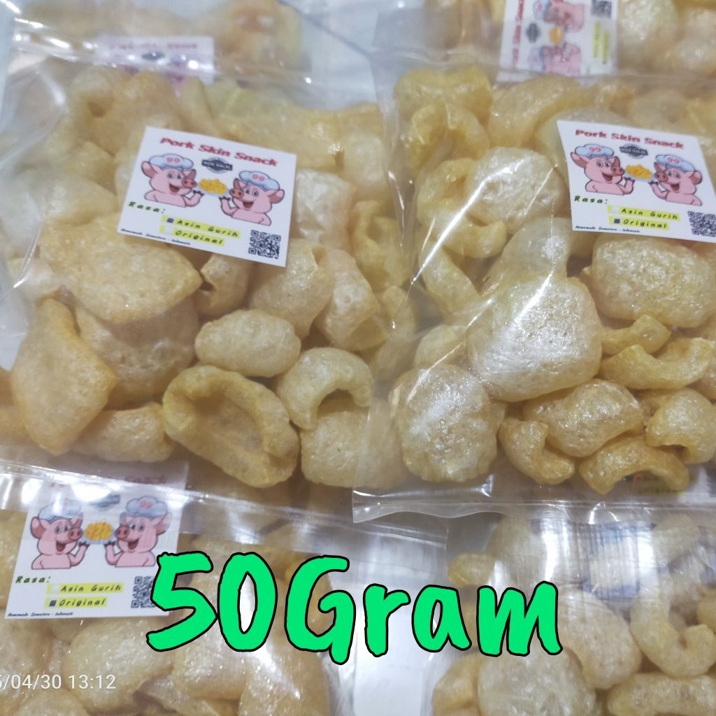 

Kerupuk Kulit Babi Impor Premium 50Gram