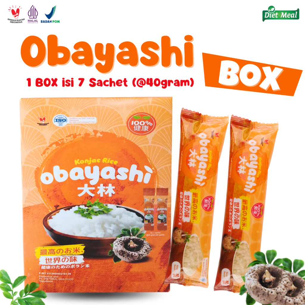

Obayashi Beras Porang Kemasan Dus Box Isi 7 Sachet