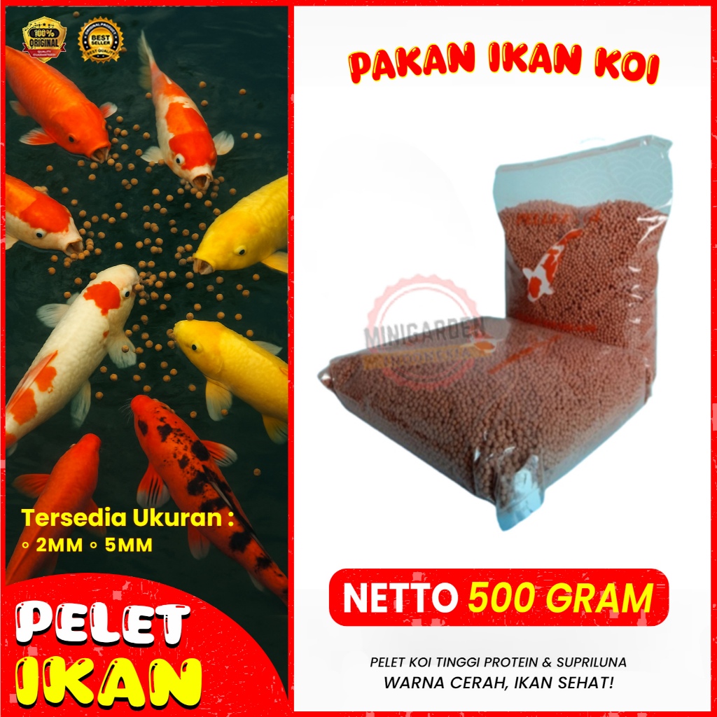 PELET IKAN KOI pakan ikan koi hakoi natural colour enhancer