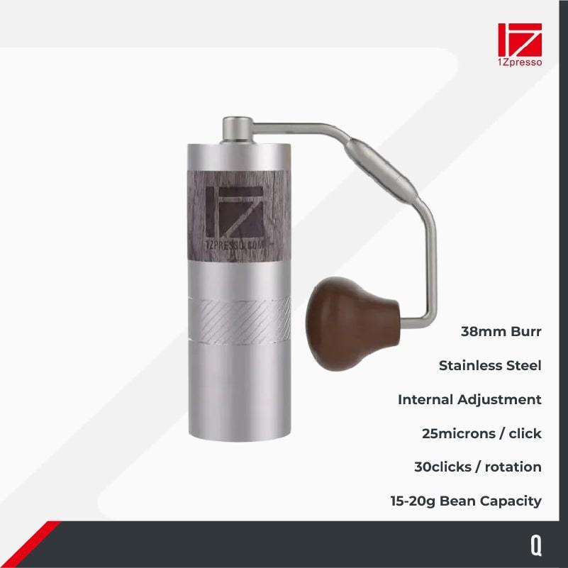 1zpresso Q Manual Coffee Grinder - Silver