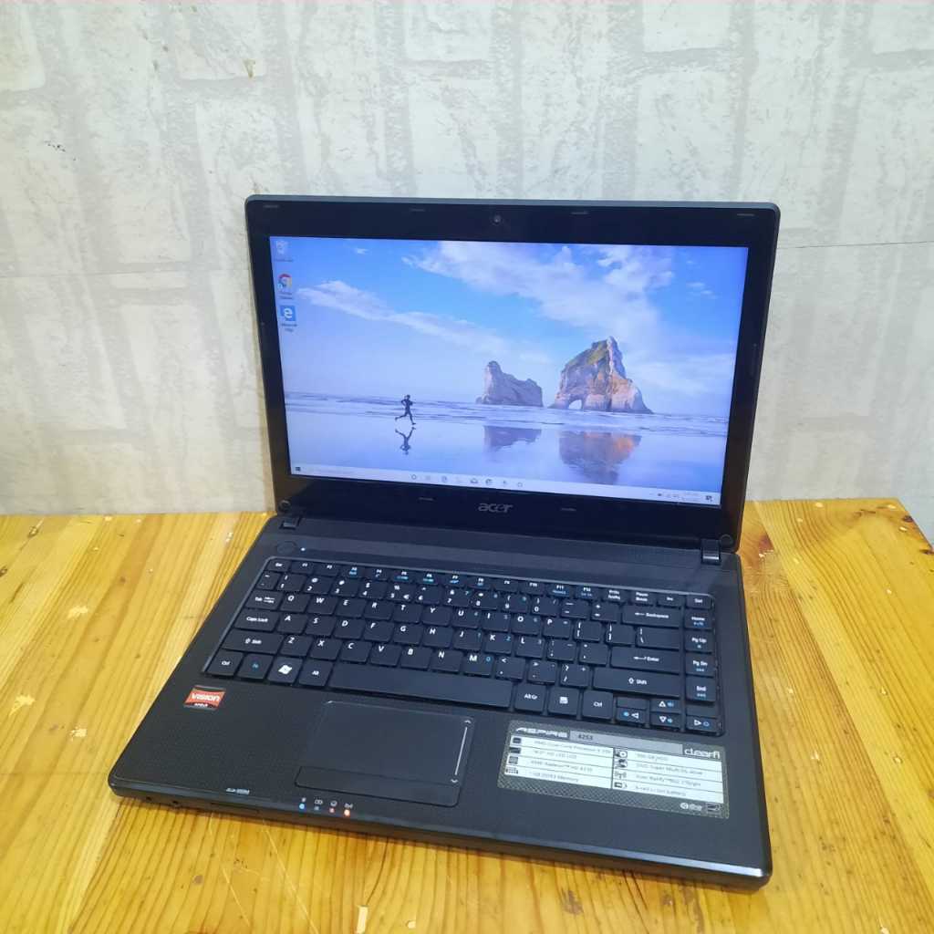 Laptop Acer 4253, Amd E-350, Amd Radeon HD 6310 graphics, Ram 4/320Gb, Black, BERGARANSI