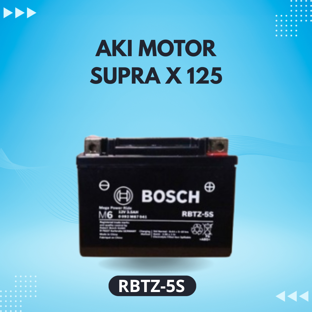 Aki Motor Honda Supra X 125 Merk BOSCH RBTZ-5S - Asli Original