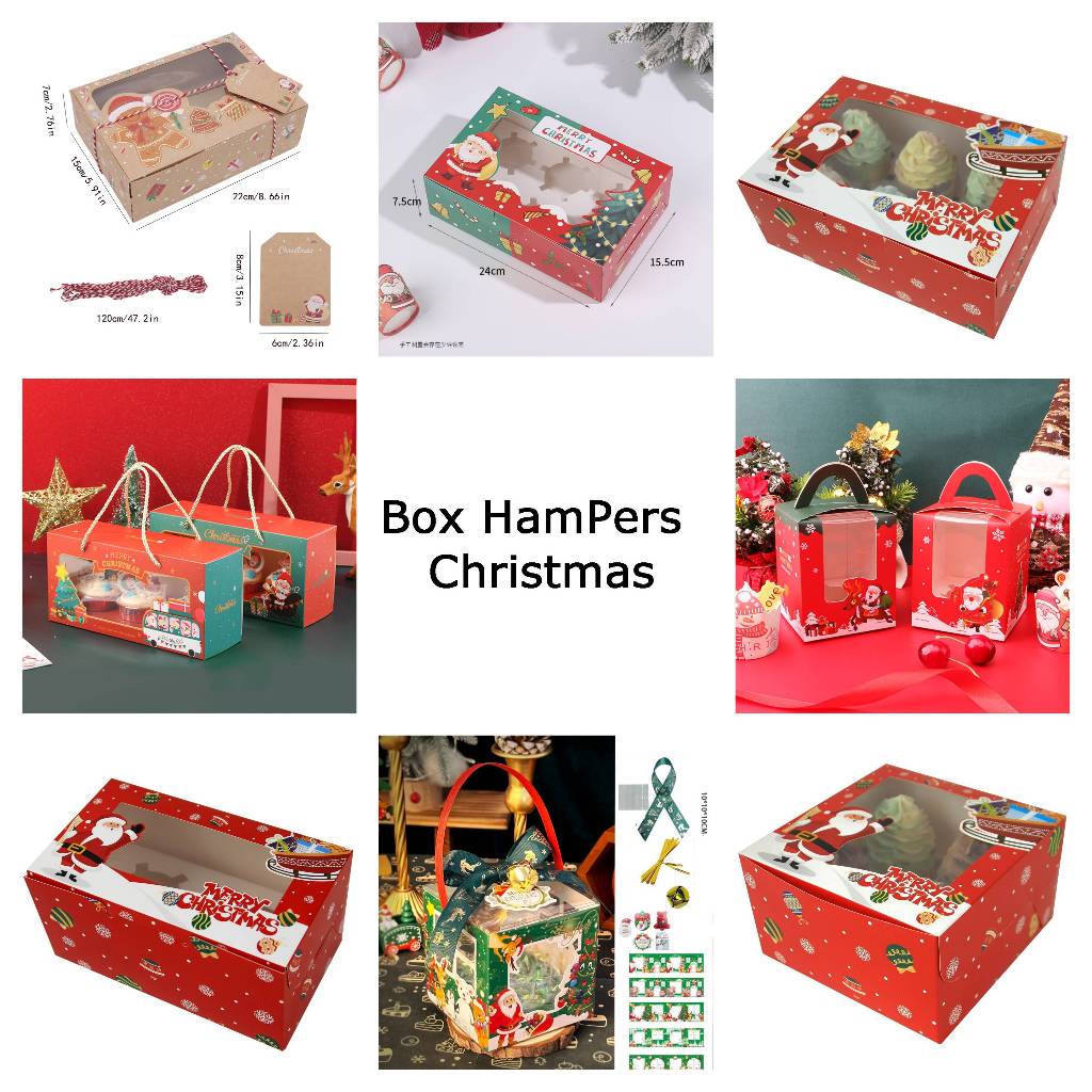 Kotak Kue Box Hampers Natal Kering Dus Christmas Puding Cookies Cake Box