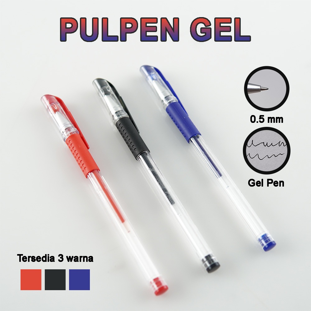 

Pulpen Gel 1 Pack 0.5mm Standart Isi 12Pcs Pulpen Klip Tinta Cair Alat Tulis Sekolah PE-010202
