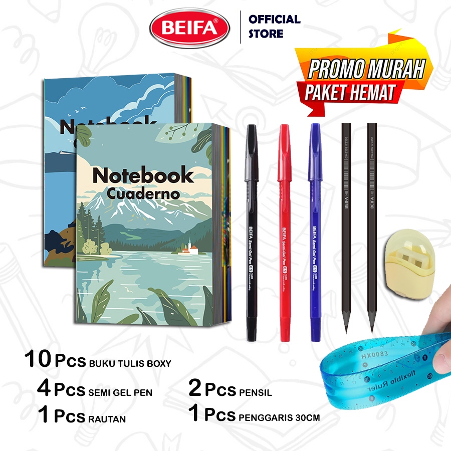 

Beifa Buku tulis satu paket perlengkapan Sekolah, paket murah, paket hemat