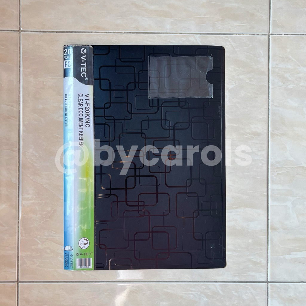 

V-TEC CLEAR DOCUMENT KEEPER 20 POCKETS FOLIO VT-F20K/NC PRELOVED