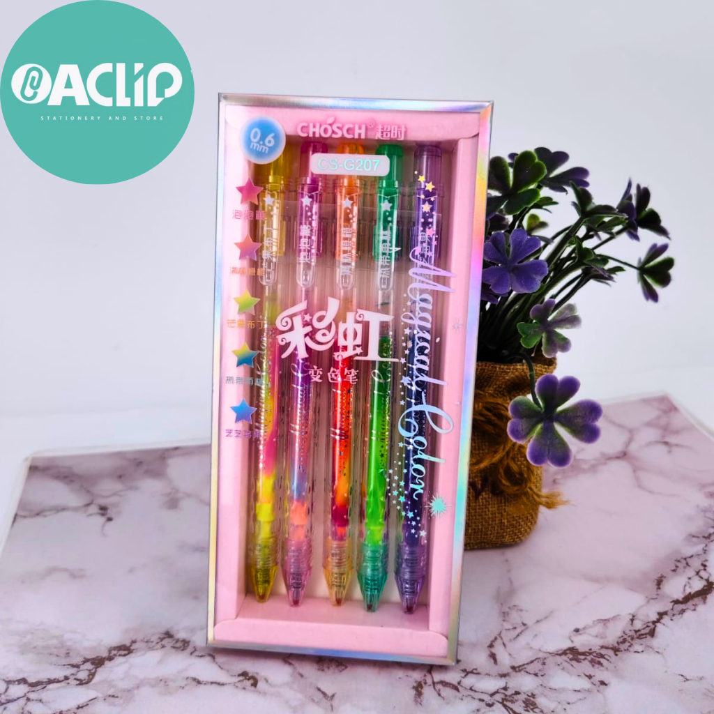 

HIGHLIGHTER CS-207 I PULPEN GLITER 5 WARNA