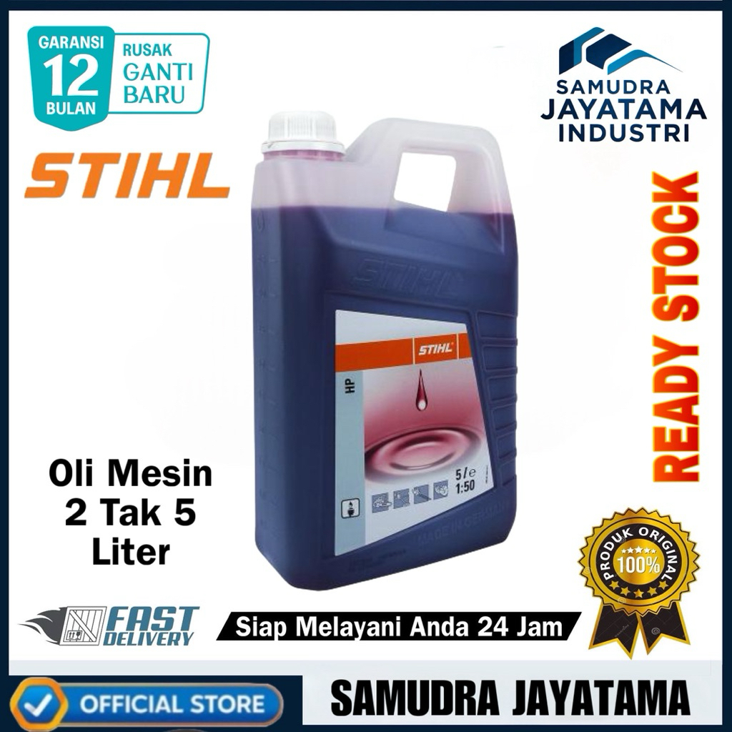 Stihl Oli Mesin Potong Kayu Mesin Potong Rumput 2Tak 5 Liter Oli Stihl