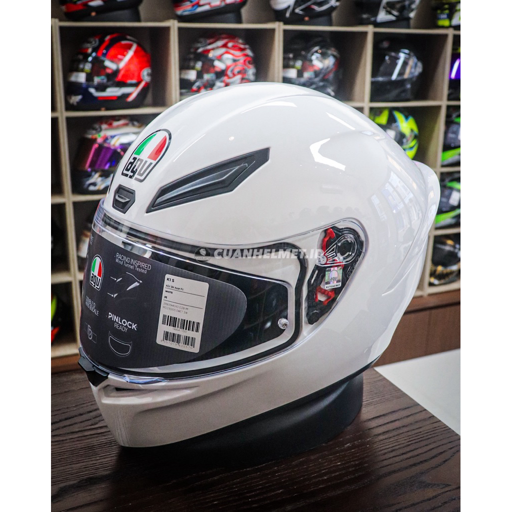 AGV K1 S White Glossy / Helm Full Face AGV Model Sport Original