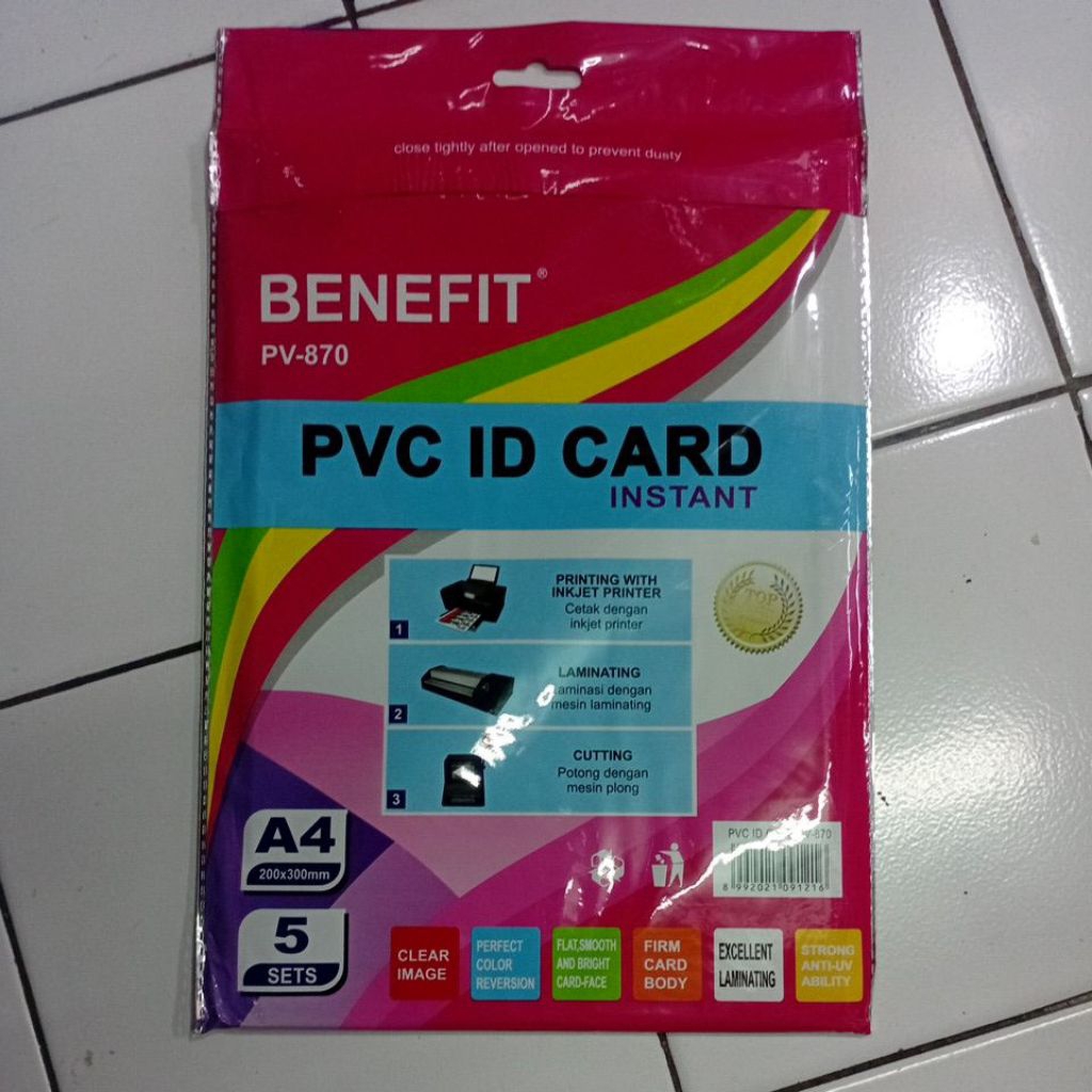 BENEFIT PVC ID CARD Instan A4 (isi 5lb) 200x300mm