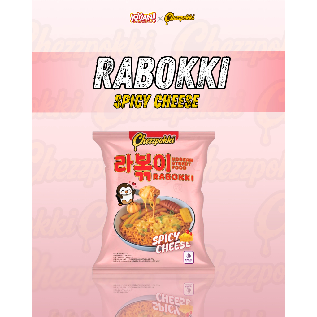 

Joyjan X Chezzpokki Rabokki Keju Spicy Cheese Halal Instant Original lebih irit